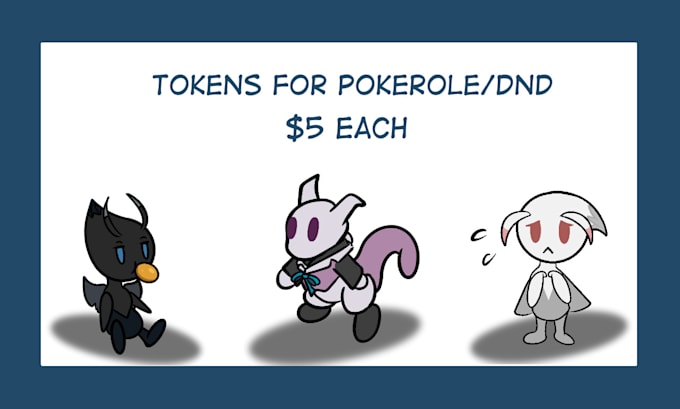 Gig Preview - Make character tokens for pokerole, dungeons and dragons, dnd