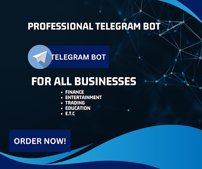 Gig Preview - Make a professional custom coded telegram bot