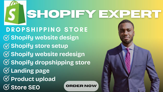 Gig Preview - Setup shopify website redesign shopify website design shopify dropshipping store