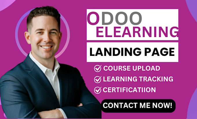 Gig Preview - Design odoo elearning odoo landing page odoo menbership lms website