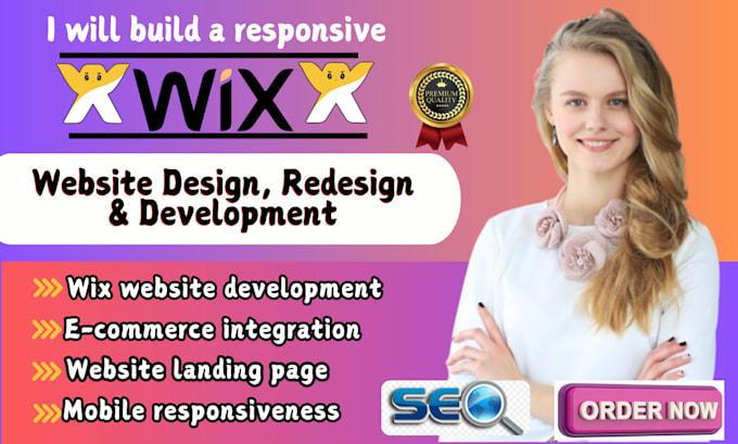 Gig Preview - Create wix website design, redesign wix website development wix website redesign