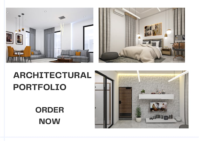 Gig Preview - Architecture portfolio, interior design portfolio, canva portfolio design