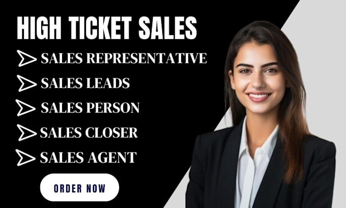 Gig Preview - Be  your high ticket sales rep salesperson sales leads sales closer online sales