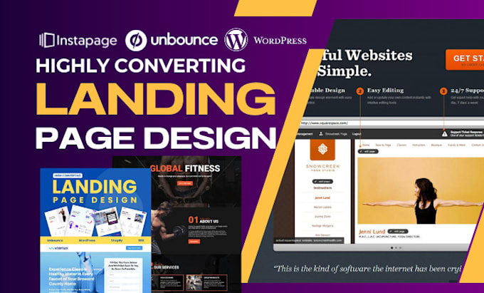 Gig Preview - Design highly converting landing page using unbounce instapage convertri