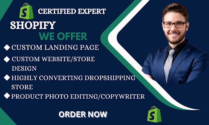 Gig Preview - Build, design, and optimize a high converting dropshipping shopify store