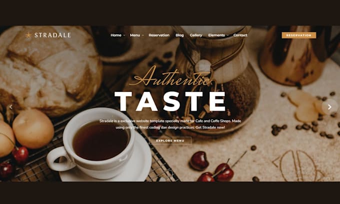 Gig Preview - Design coffee website store coffee shopify redesign  coffee store coffee website