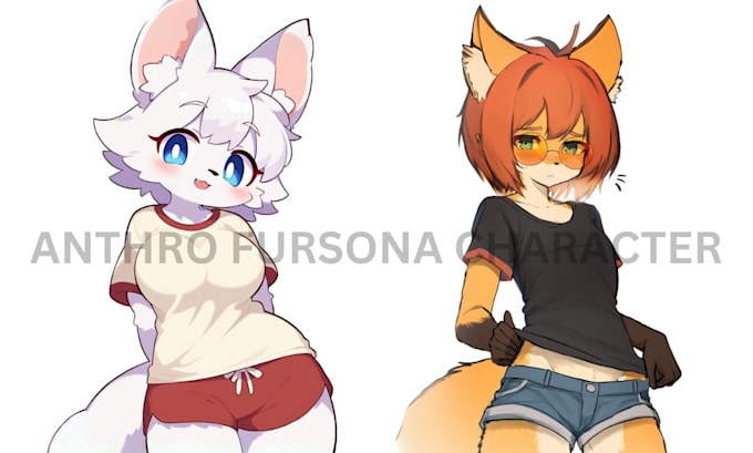 Gig Preview - Anthro fursona kemonomimi furry character design nsfw furry oc comic feral nsfw