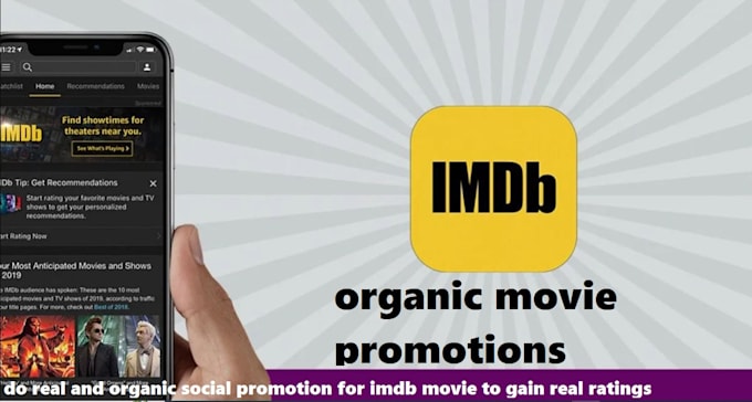 Gig Preview - Do real and organic social promotion for imdb movie to gain real ratings