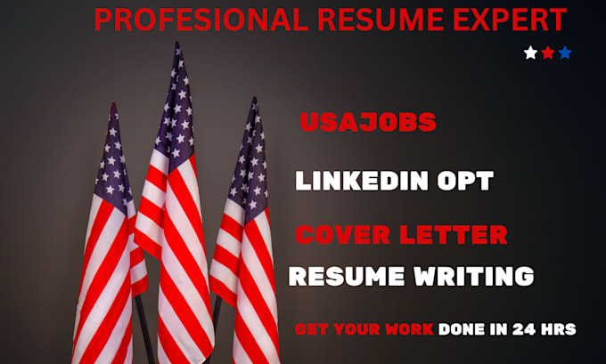 Gig Preview - Craft a professional resume  usajobs cover letter, linkedin opt