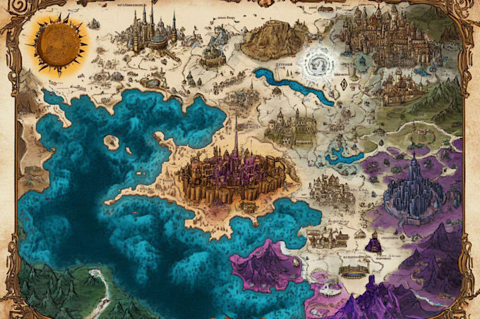 Gig Preview - Create your perfect fantasy map for games, books, rpgs, or board games