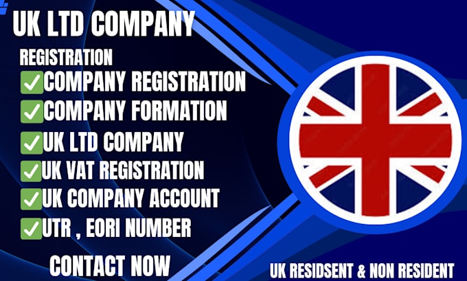 Gig Preview - Do uk ltd company registration for uk and non resident with office address