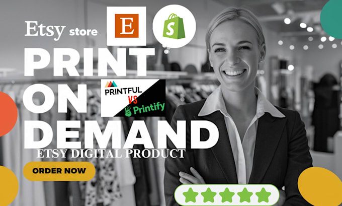 Gig Preview - Shopify etsy print on demand design etsy digital product shopify print on demand