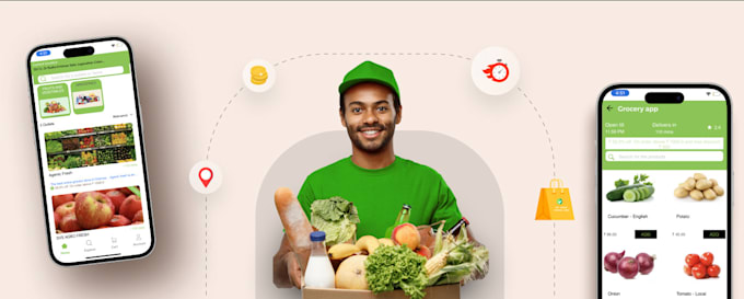 Gig Preview - Build a grocery app ,grocery delivery app, multivendor app ,parcel delivering ap