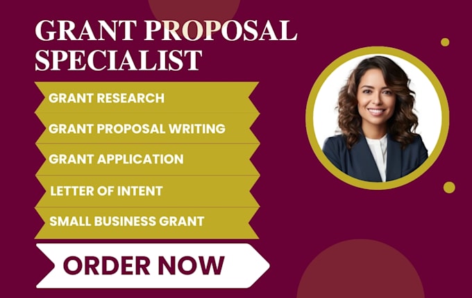 Gig Preview - Do grant writing, small business grant proposal, grant research and application