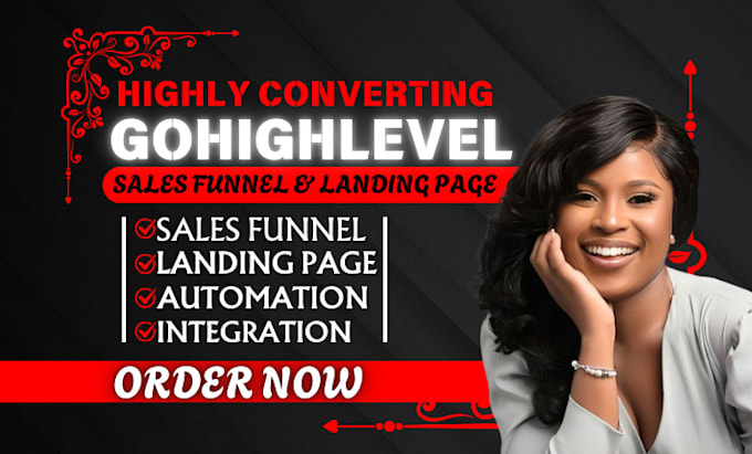 Gig Preview - Gohighlevel website design ghl sales funnel landingpage go high level automation