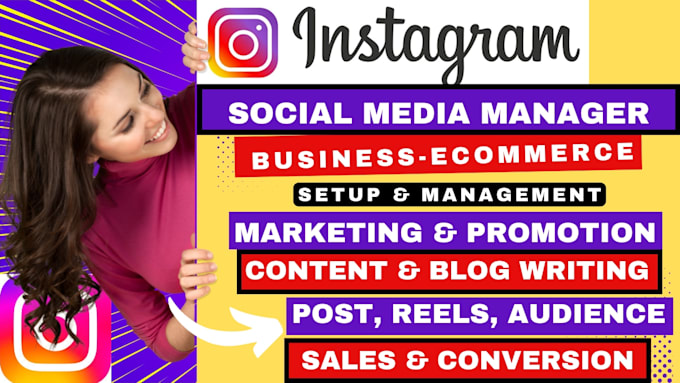 Bestseller - instagram marketing promotion manager, meta ads setup business content creator