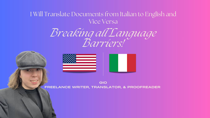 Bestseller - translate documents from italian to english and vice versa