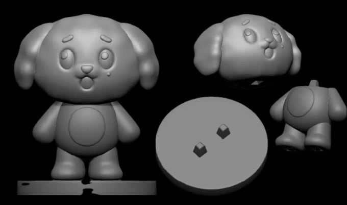 Gig Preview - Create cute miniteen character for 3d printing, shortstacks 3d miniature, 3d toy