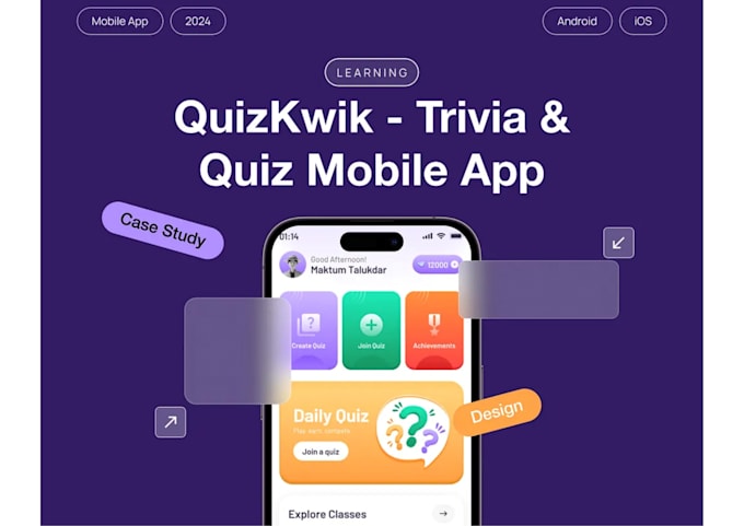 Gig Preview - Develop trivia app, quiz or poll app, learning app, puzzle game, and survey app