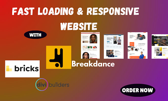 Gig Preview - Design, redesign, update, clone wordpress website with breakdance builder