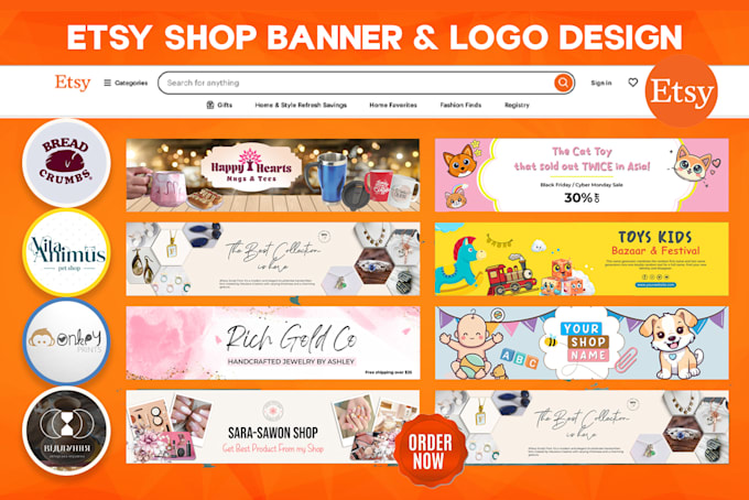 Bestseller - design etsy shop banner, etsy banner and logo, boost your shop visual appeal