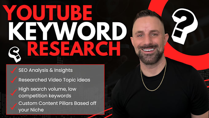 Gig Preview - Provide youtube keyword research, SEO insights, and ranking topic ideas