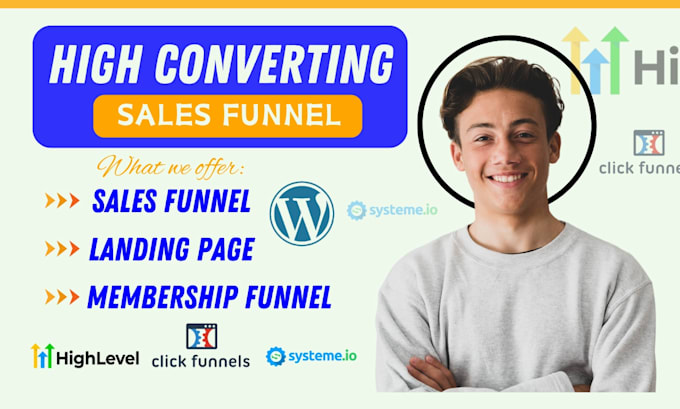 Bestseller - copy build design gohighlevel wordpress click funnels sales funnel landing page