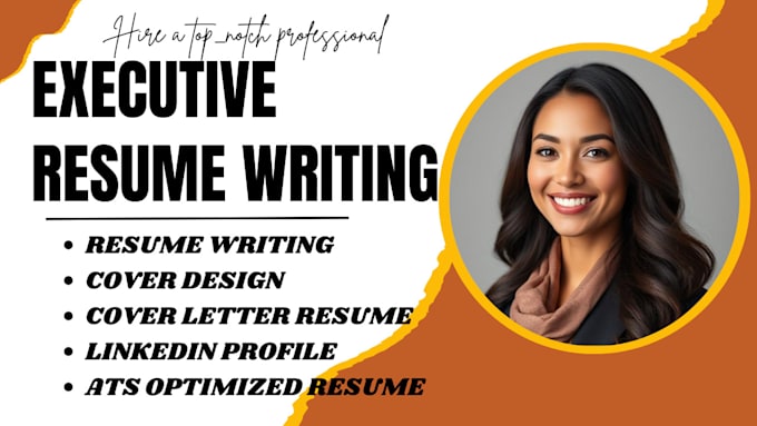 Gig Preview - Do resume writing, an executive resume wrting cover letter, linkedin profile