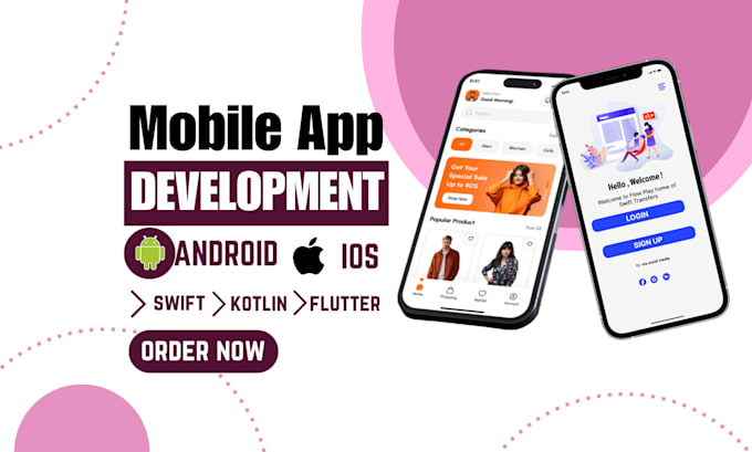 Gig Preview - Do  flutter mobile app, android app, ios app, android developer