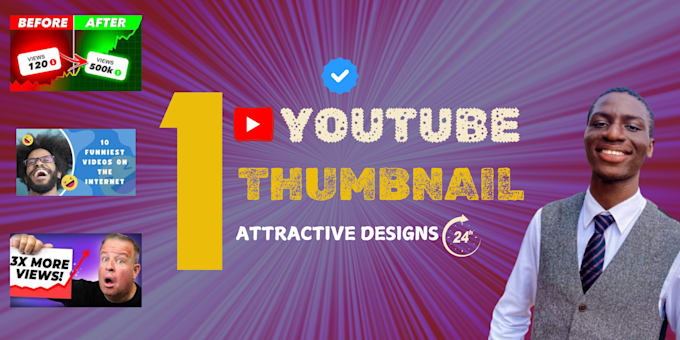 Gig Preview - Design premium attractive clickbait youtube thumbnails