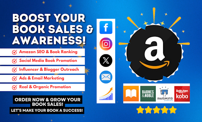 Gig Preview - Professionally market your book to increase awareness and sales amazon kdp book