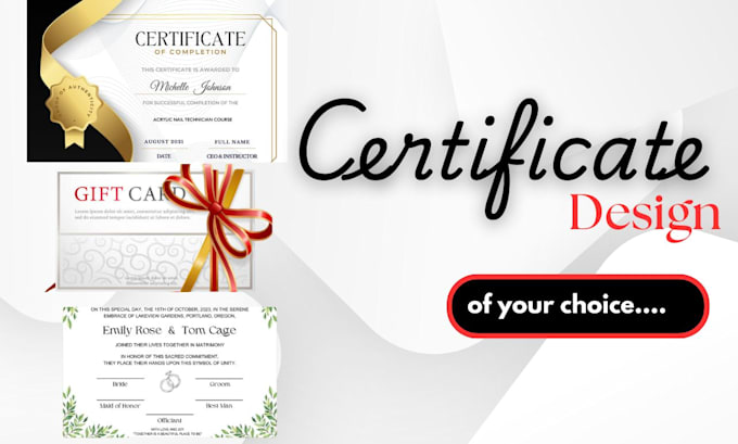 Gig Preview - Do editable canva certificate design, award and diploma certificate