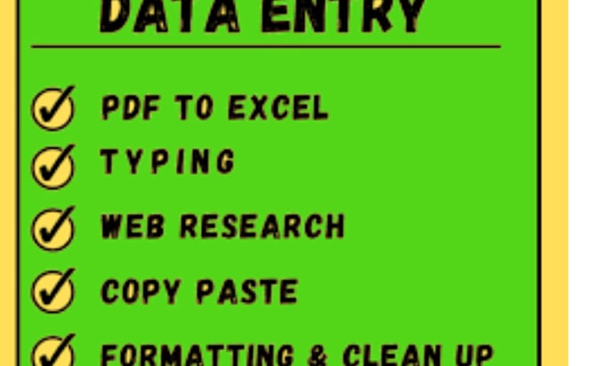 Gig Preview - Do data entry, online research, copy paste, and web scraping