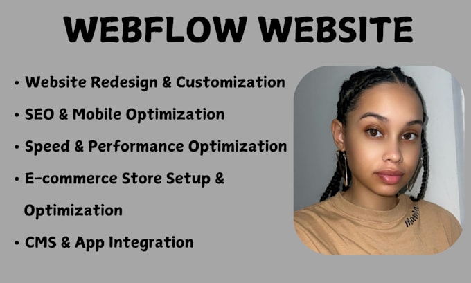 Gig Preview - Develop webflow website design and convert figma to webflow