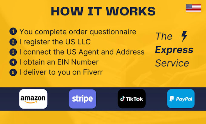 Gig Preview - Us llc registration with ein number for US non resident