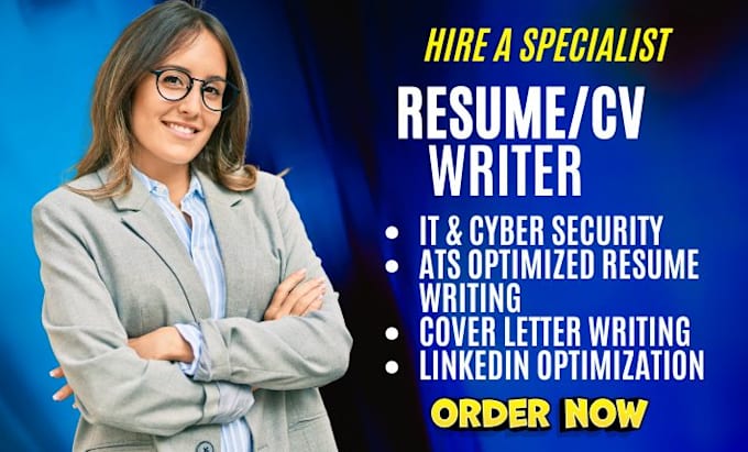 Gig Preview - Write professional resume writing, CV, cover letter and linkedin