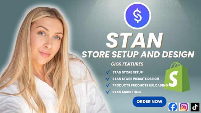 Gig Preview - Setup stan store store sales stan store marketing upload products stan store