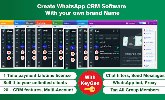 Gig Preview - Create whatsapp CRM software with your own brand name