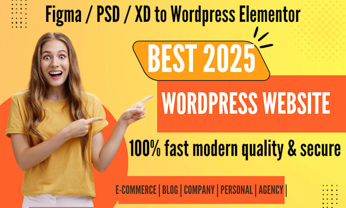 Gig Preview - Build your modern wordpress website 2025 with high speed responsive secure