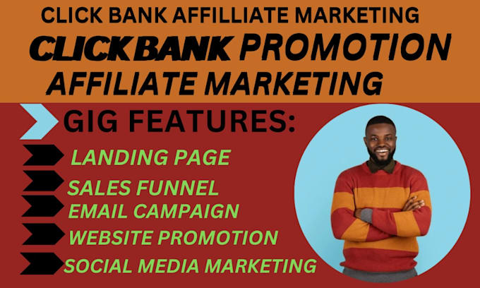 Gig Preview - Clickbank affiliate promotion marketing shopify dropshipping affiliate website