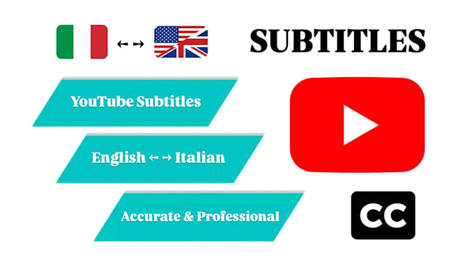 Gig Preview - Create or translate italian and english youtube subtitles