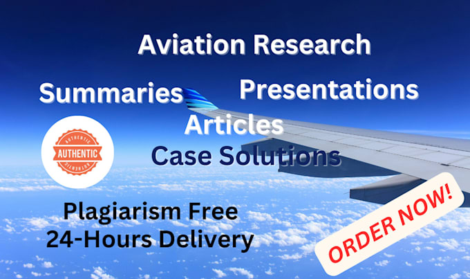 Gig Preview - Write aviation research, reports, articles, presentations