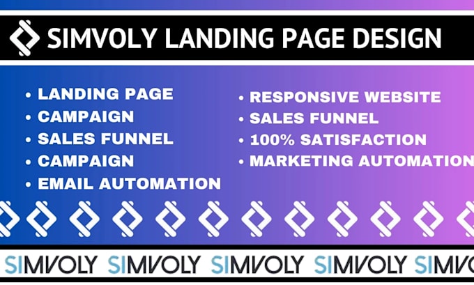 Gig Preview - Design responsive simvoly landing page website simvoly page