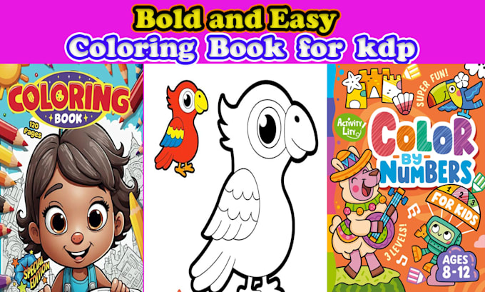 Gig Preview - Design a bold and easy coloring book for amazon KDP