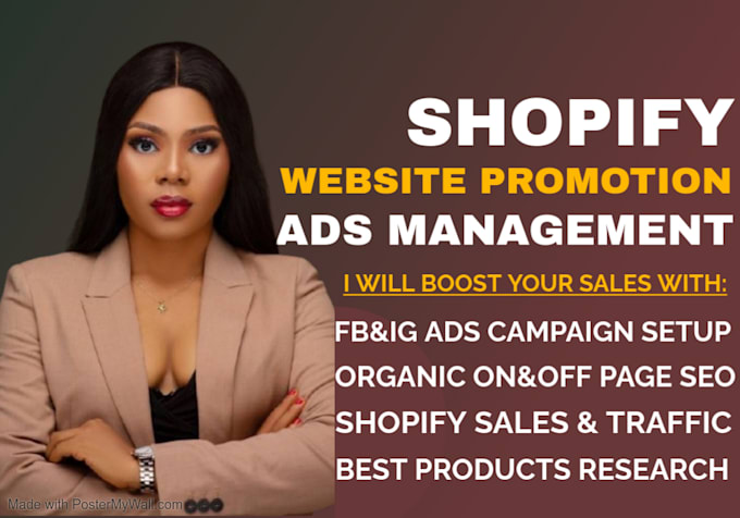 Gig Preview - Shopify store sales facebook ads dropshipping marketing promote shopify website