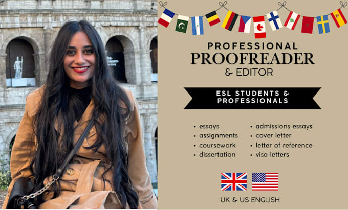 Gig Preview - Proofread and edit your esl english writing submissions