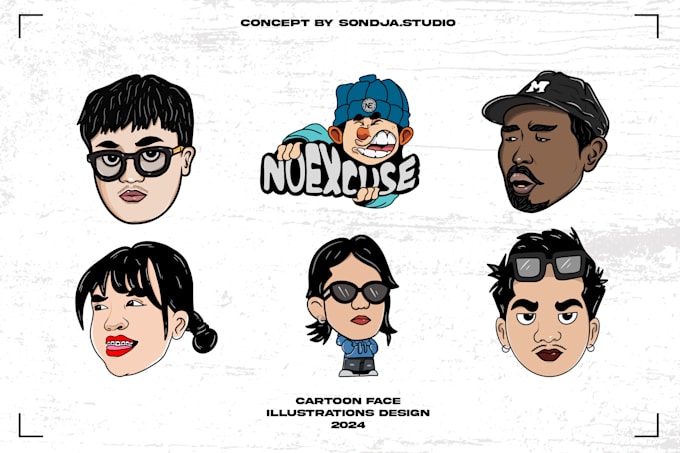 Gig Preview - Draw cartoon illustrations portrait from your face