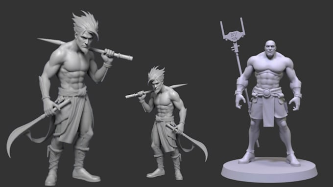 Gig Preview - 3d sculpting 3d model action figure  3d printing 3d character 3d miniature