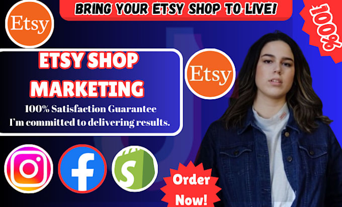 Gig Preview - Do etsy store promotion etsy marketing etsy traffic to increase etsy sales