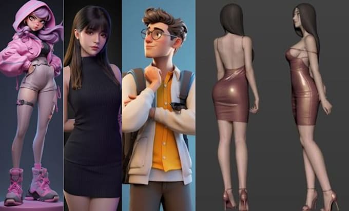 Gig Preview - Stylized 3d game character 3d model 3d character modeling for unreal engine game